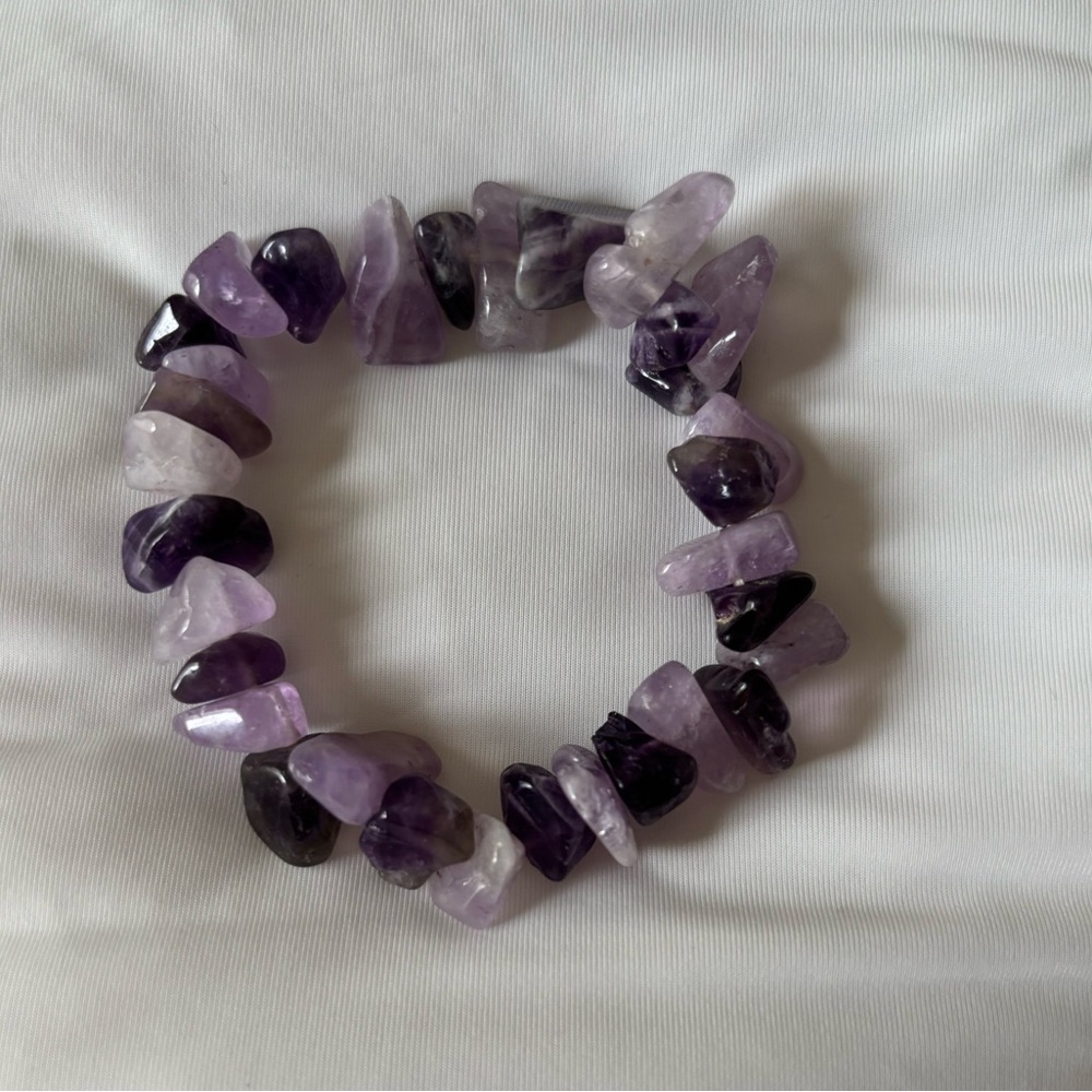 Purple Real Gemstone Bracelet